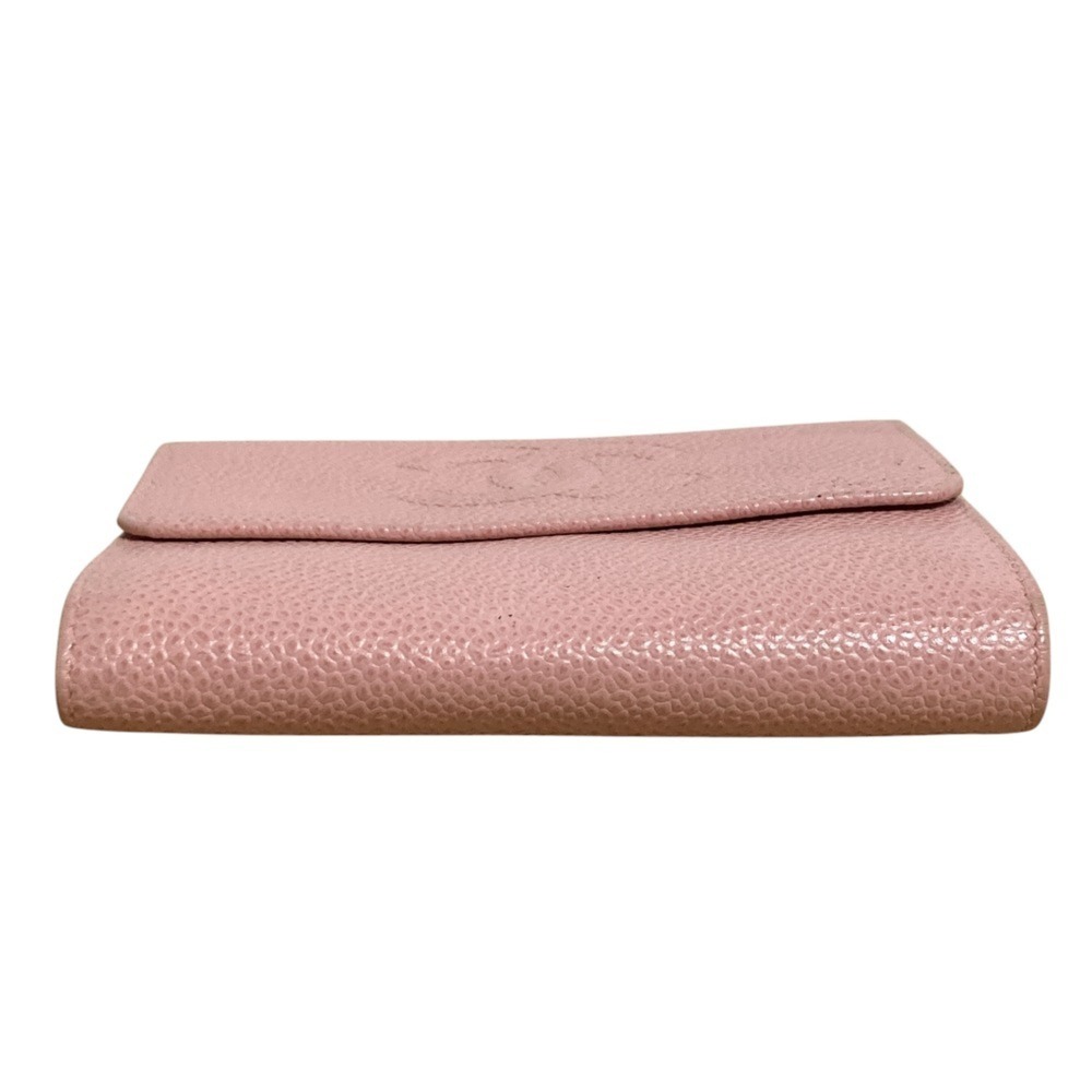 CHANEL Authentic Pink Caviar Leather Logo Wallet - Picture 3 of 12
